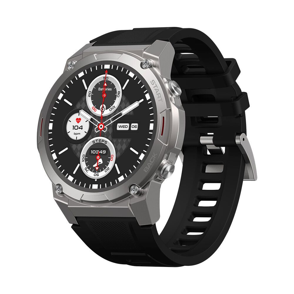 Zeblaze Vibe 7 Pro 1.43 inch AMOLED Display HiFi Phone Calls Grade Toughness Smart Watch 400mAh SpO2 Oxygen Rate Silver gray