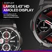 Zeblaze Vibe 7 Pro 1.43 inch AMOLED Display HiFi Phone Calls Grade Toughness Smart Watch 400mAh SpO2 Oxygen Rate Silver gray