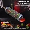 Grill Basket 2PCS Rolling Grill Baskets with Handle BBQ Grill Basket for Outdoor Grill Barbecue Stainless Steel Accessories