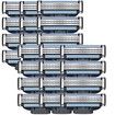 Razor Blades Refills for Mach3,Razor Blades for Gillette,Manual Blades Refills for Gillette,Mens Razor Blade Refills with Dual Lubrication,Stainless Steel Blades for Sensitive Skin (24Pcs)