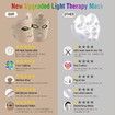 7 Color Red Light Mask, Wireless LED Face Mask Light with Eye Protection Cushion, Lightweight Soft Silicone for Face