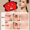 7 Color Red Light Mask, Wireless LED Face Mask Light with Eye Protection Cushion, Lightweight Soft Silicone for Face(Black)