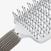 Hair Dryer Vent Brush, Massage Brush, Quick Dry Hair, Straight Hairdressing Volume Comb, Curved Anti-Static Styling Tool for Wet and Dry Hair,White