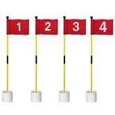 Golf Flagstick Mini Putting Green Yard Flags Numbered Double Sided Pin Hole Cup Set Portable 2 Section 3 Feet Gift Idea