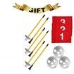 Golf Flagstick Mini,Putting Green Flag for Yard,All 3 Feet,Double-Sided Numbered Golf Flags,Golf Pin Flag Hole Cup Set,Portable 2-Section Design,Gifts Idea (#1 #2 #3)