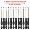 12 PCS Carburetor Adjustment Tool Carb Adjusting Kit with ZT-1 500-13 Metering Lever Tool for 2-Cycle Small Engine Replace for Poulan Husqvarna STIHL Echo Trimmer Weedeater Chainsaw