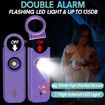 Rechargeable Personal Safety Alarm for Women, 135 dB Loud Self Defense Keychain Siren with LED Strobe Light, Personal Emergency Security Safe Devices Key Chain Alarms for Women Kids Elderly (Violet)