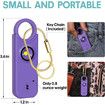 Rechargeable Personal Safety Alarm for Women, 135 dB Loud Self Defense Keychain Siren with LED Strobe Light, Personal Emergency Security Safe Devices Key Chain Alarms for Women Kids Elderly (Violet)