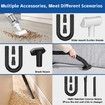 Handheld Vacuum Cordless 6500PA Car Vacuum Portable Vacuum Cleaner with LED Light with Multiple Accessories, Storage Bag for Home Car Office(White)