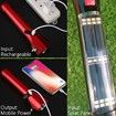 Car Safety Hammer Flashlight LED High Lumens Rechargeable Solar Powered Escape Kit, Window Glass Breaker and Seatbelt Cutter(Red)