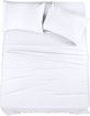 Bedding Sheets Set 4 Piece Bedding Brushed Microfiber Shrinkage and Fade Resistant Easy Care (CALFORNIA KING SIZE, white)