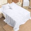 Bedding Sheets Set 4 Piece Bedding Brushed Microfiber Shrinkage and Fade Resistant Easy Care (CALFORNIA KING SIZE, white)