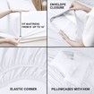 Bedding Sheets Set 4 Piece Bedding Brushed Microfiber Shrinkage and Fade Resistant Easy Care (KING SIZE, White)
