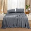 Bedding Sheets Set 4 Piece Bedding Brushed Microfiber Shrinkage and Fade Resistant Easy Care (CALFORNIA KING SIZE, Grey)