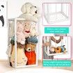 Stuffed Animal Storage Zoo Holder PVC Plush Organizer Shelf Elastic Band Nursery Play Room Bedroom Birthday Gift White Medium