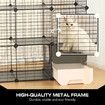 3 Tier Cat Enclosure Cage Large DIY Pet Crate Rabbit Hutch Ferret Kitten Bunny House Fence Kennel Kitty Playpen with Litter Box Platforms Ramps