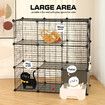 3 Tier Cat Enclosure Cage Large DIY Pet Crate Rabbit Hutch Ferret Kitten Bunny House Fence Kennel Kitty Playpen with Litter Box Platforms Ramps