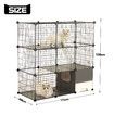 3 Tier Cat Enclosure Cage Large DIY Pet Crate Rabbit Hutch Ferret Kitten Bunny House Fence Kennel Kitty Playpen with Litter Box Platforms Ramps
