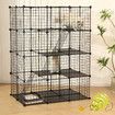 4 Tier Cat Cage Enclosure Crate XL DIY Rabbit Bunny Ferret Hutch House Cattery Kitty Kitten Fence Kennel Playpen Pen Habitat Platforms Ramps