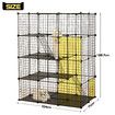 4 Tier Cat Cage Enclosure Crate XL DIY Rabbit Bunny Ferret Hutch House Cattery Kitty Kitten Fence Kennel Playpen Pen Habitat Platforms Ramps