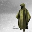 Waterproof Hooded Rain Poncho for Men Women Poncho for Outdoor Activities Camping Fishing,Green