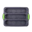 Perforated Silicone Baguette Pan Bake Delicious French Bread Loaves with Ease Oven Safe and Non-Stick Kitchen Accessories Color Drak Grey