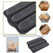 Perforated Silicone Baguette Pan Bake Delicious French Bread Loaves with Ease Oven Safe and Non-Stick Kitchen Accessories Color Drak Grey