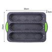 Perforated Silicone Baguette Pan Bake Delicious French Bread Loaves with Ease Oven Safe and Non-Stick Kitchen Accessories Color Drak Grey