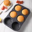 Hamburger Bread Mould, Silicone, Round, 10 cm Diameter - for Bread, Burger Bread and Muffins Kitchen Tool