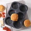 Hamburger Bread Mould, Silicone, Round, 10 cm Diameter - for Bread, Burger Bread and Muffins Kitchen Tool