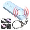 Personal Alarm Keychain for Women, Loud Safety Whistle Alert Device with LED Light,Emergency Safety Handheld Siren Keychain,Blue,1Pack