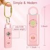 Personal Safety Alarm for Women, Teens, Elders and Kids 130dB Sound Alarm Keychain with LED Lights, Safety Alarm Keychain,Pink