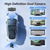 10.26 inch Wireless Portable Apple Carplay and Android Auto Screen with 2.5K Dash Cam, 1080P Backup Camera