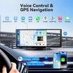 10.26 inch Wireless Portable Apple Carplay and Android Auto Screen with 2.5K Dash Cam, 1080P Backup Camera