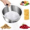 Rice Washer Strainer Bowl, 4 in 1 Washing Bowl for Quinoa, Stainless Steel Rinse