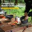 Camping Cooking Set, Non-Stick Lightweight Camping Pots and Pans Set Outdoor Cooking & Picnic