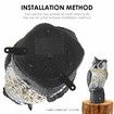 Plastic Owl to Keep Birds Away,Owl Scarecrows with Flashing Eyes & Frightening Sound,Owl for Bird Control for Garden Yard Outdoor