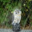 Plastic Owl to Keep Birds Away,Owl Scarecrows with Flashing Eyes & Frightening Sound,Owl for Bird Control for Garden Yard Outdoor