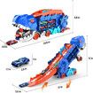 Track Car Toy Transforms into Stomping Dragon with Ultimate Transporter Hauler Race Track Toys for Boys Ages 4-6