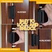 Home Security Door Reinforcement Lock - Child Proof High Security Door Lock Front Door Locks for Kids Safety Withstand 800 lbs Top Door Latch Lock Flip Door Guardian