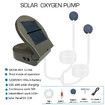 Solar Air Pump with USB Charging Fish Aerator Bubble Oxygenator Aquaponics Fish Tank Koi Pond Aquarium Pool Aeration Sea Fishing Aquaculture Hydroponics Bubbleponics