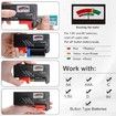 Battery Organizer Storage Case with Removable Battery Tester Holds 110 Batteries for AAA, AA, 9V, C, D and Button Battery 36 x 17 x 4.5 cm