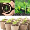 50pcs Pulp Seedling Cup,Degradable Flower Pot,Disposable Thickened Succulent Flower Pot,Seed Pot,Seedling Pot With 50 tags