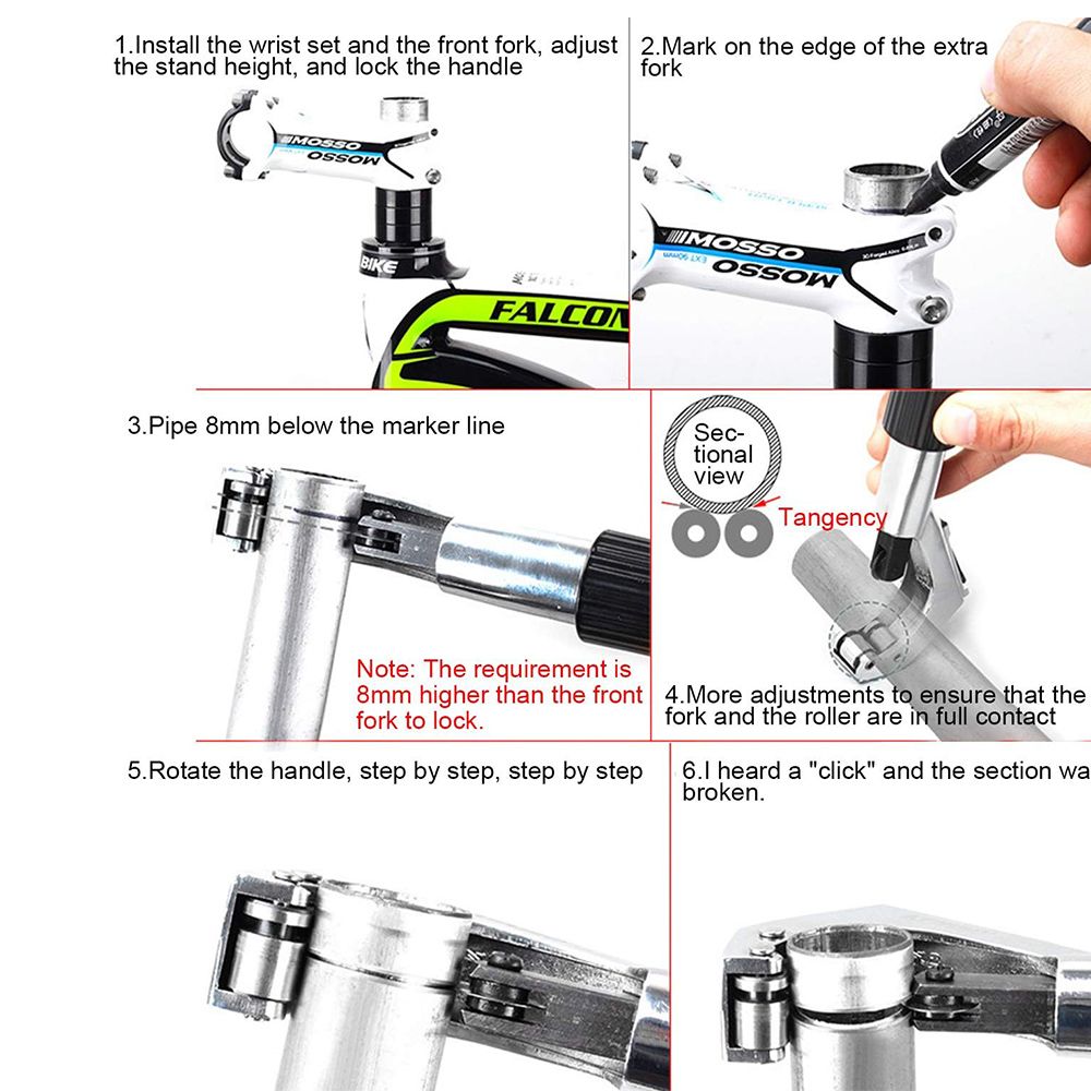 Pipe Cutter for MTB, Bicycle Tube Cutter MTB Front Fork Head Pipe