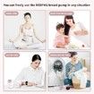 Electric Breast Pump Hands Free, 2 Portable Wearable Breast Pumps for Breastfeeding, 4 Modes and 12 Suction Levels, Pink