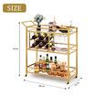 Gold Bar Cart Drinks Trolley Coffee Tea Serving Wine Rack Glass Holder Kitchen Storage Curtain Wall Mirror Shelves