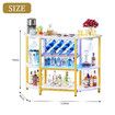Coffee Bar Cabinet with LED Light Console Table Wine Rack Serving Drinks Liquor Glass Holder Baker Kitchen Shelves