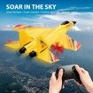 RC Plane Remote Control Glider Airplanes 2.4 GHZ 2 Channels for Men Kids Beginner Yellow