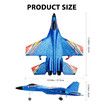 Glider Fighter RC Plane Remote Control 2.4 GHz Easy Fly 2 Channels Auto Gyro Beginner Kids Men Blue Toy Outdoor Hobby Durable Gift
