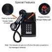 Traditional Red Landline Phone,Retro Corded Telephone with Message Indicator,Classic 2500 Analog Desk Phone,Vintage Corded Desk Telephone Large Button,Old Red Telephone Landline (Black)